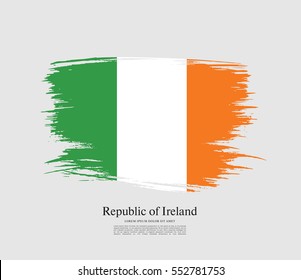 Bandera de Irlanda, fondo de pincel