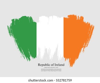 Flag of Ireland, brush stroke background