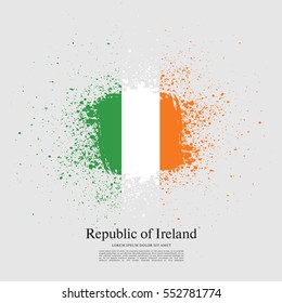 Flag of Ireland, brush stroke background