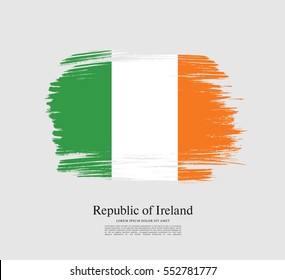 Flag of Ireland, brush stroke background