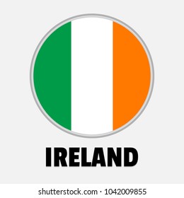 Flag of Ireland. Creative vector illustration of irish flag. Can be used for posters, banners, objects, patriotic elements, wallpaper, greetings and patrick's day. 