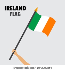 Flag of Ireland. Creative vector illustration of irish flag. Can be used for posters, banners, objects, patriotic elements, wallpaper, greetings and patrick's day. 