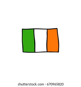 flag of Ireland doodle icon
