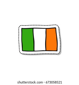 flag of Ireland doodle icon