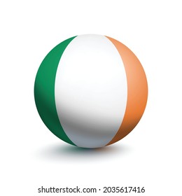 Bandera de Irlanda en forma de bola