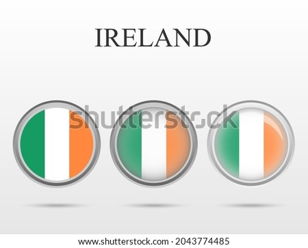 Flag of Ireland in the form of a circle