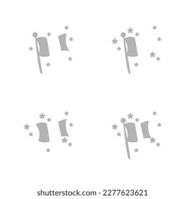 flag of ireland icon, st patrick's day on white background, vector illustration
