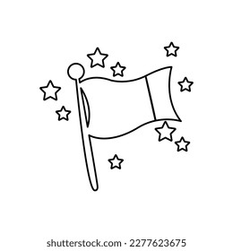 flag of ireland icon, st patrick's day on white background, vector illustration