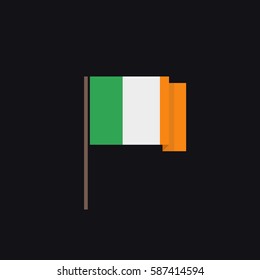 flag of Ireland icon. vector illustration