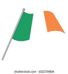 Flag of Ireland. Ireland Icon vector illustration,National flag for country of Ireland isolated, banner vector illustration. Vector illustration eps10.