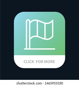 Flag, Ireland, Irish Mobile App Button. Android and IOS Line Version. Vector Icon Template background