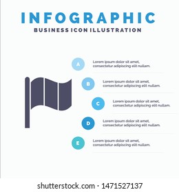 Flag, Ireland, Irish Solid Icon Infographics 5 Steps Presentation Background