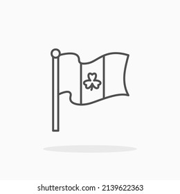 Flag Ireland line icon. Editable stroke and pixel perfect.