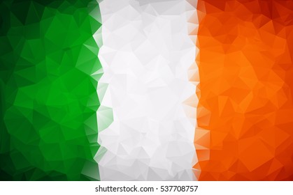 Flag of Ireland polygon background