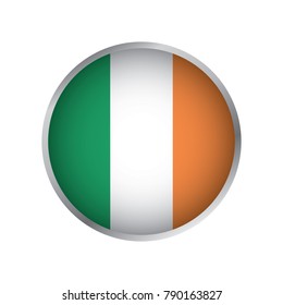Flag of Ireland, Round icon
