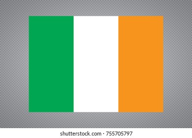 Flag of Ireland with transition color - vector graphic