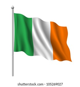 Flag of Ireland, vector illustration