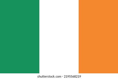 Flag of the Ireland. Vector illustration.