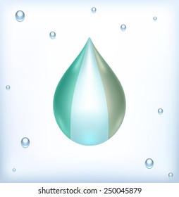 Flag of Ireland water drop