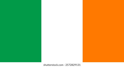 Flag of Ireland.Ireland flag.Vector symbol graphic illustration.