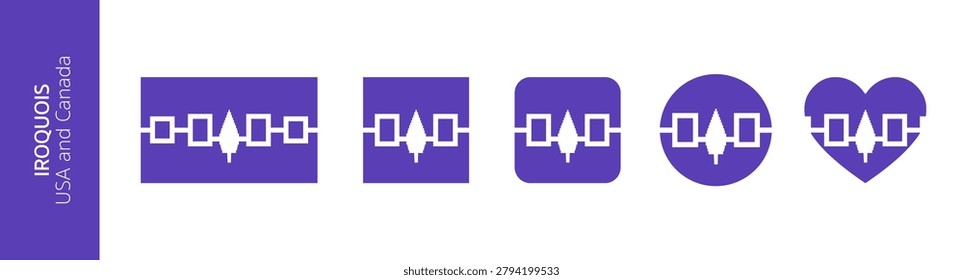 Flag of the Iroquois Confederacy. Haudenosaunee flag