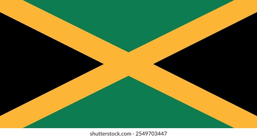 The flag of the island State of Jamaica