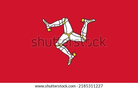 Flag of isle of man. isle of man flag icon.  illustration vector of isle of man flag. EPS10