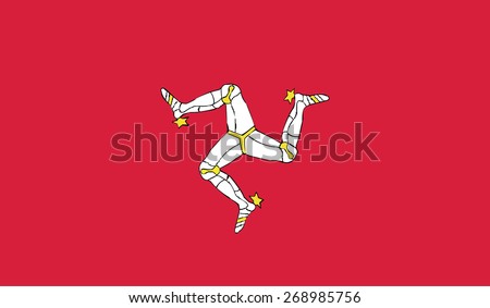 flag of Isle of Man. Vector