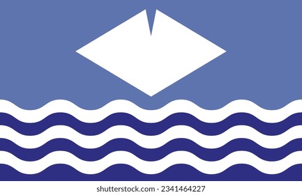 The flag of the Isle of Wight county of England. Vector illustration