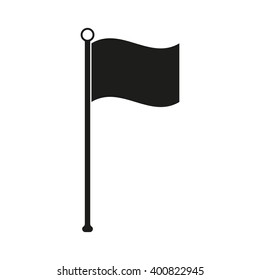 Flag isolated black icon.