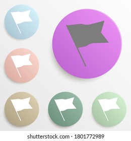 Flag Isolated Flat badge color set. Simple glyph, flat vector of web icons for ui and ux, website or mobile application