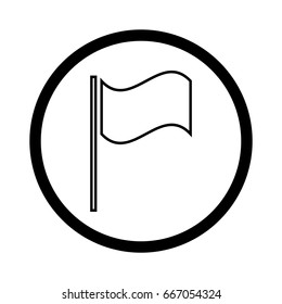 Flag Isolated Flat Web Mobile Icon Vector Sign Symbol Button Element Silhouette