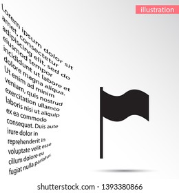 Flag Isolated icon . Lorem Ipsum Illustration design