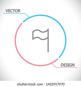 Flag Isolated icon . Lorem Ipsum Illustration design