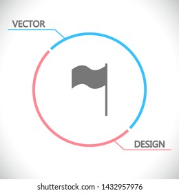 Flag Isolated icon . Lorem Ipsum Illustration design