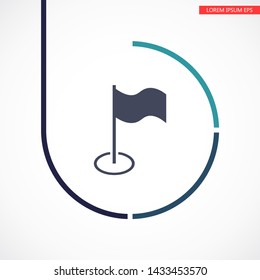 Flag Isolated icon . Lorem Ipsum Illustration design