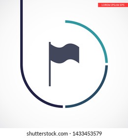 Flag Isolated icon . Lorem Ipsum Illustration design