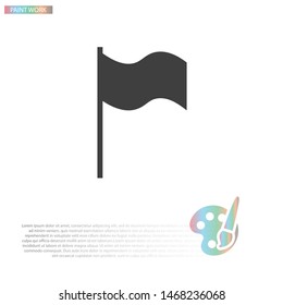 Flag Isolated icon . Lorem Ipsum Illustration design