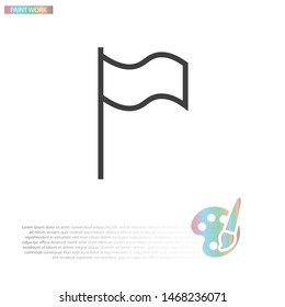 Flag Isolated icon . Lorem Ipsum Illustration design