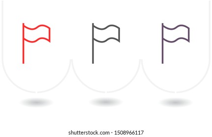 Flag Isolated icon . Lorem Ipsum Illustration design