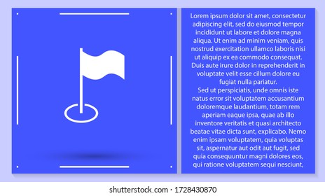 Flag Isolated icon . Lorem Ipsum Illustration design
