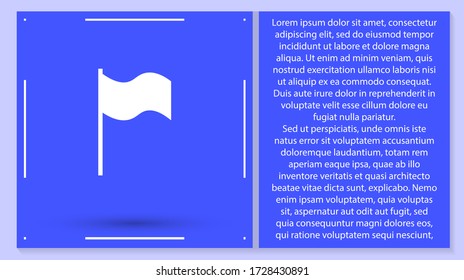 Flag Isolated icon . Lorem Ipsum Illustration design
