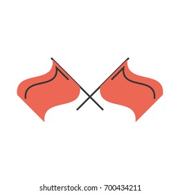 Flag isolated symbol