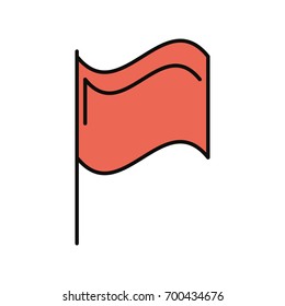 Flag isolated symbol