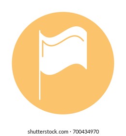 Flag isolated symbol