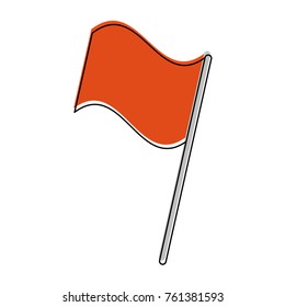 Flag isolated symbol