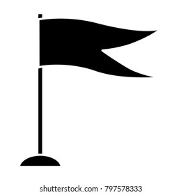 Flag isolated symbol