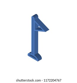 Flag isometric left top view 3D icon