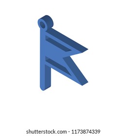 Flag isometric left top view 3D icon