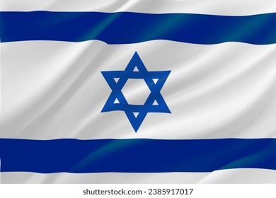 Flag Israel. 3d vector illustration